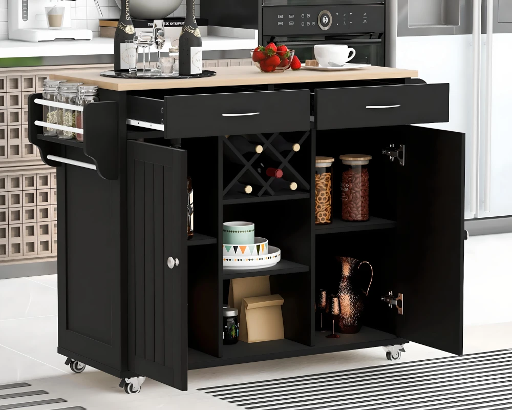 small kitchen island with storage