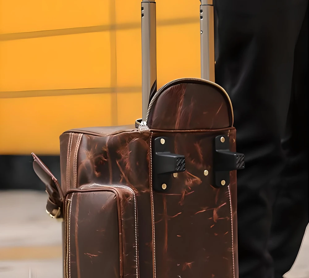 leather rolling carry on luggage